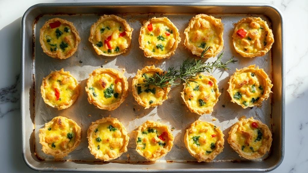 bake and cool quiches