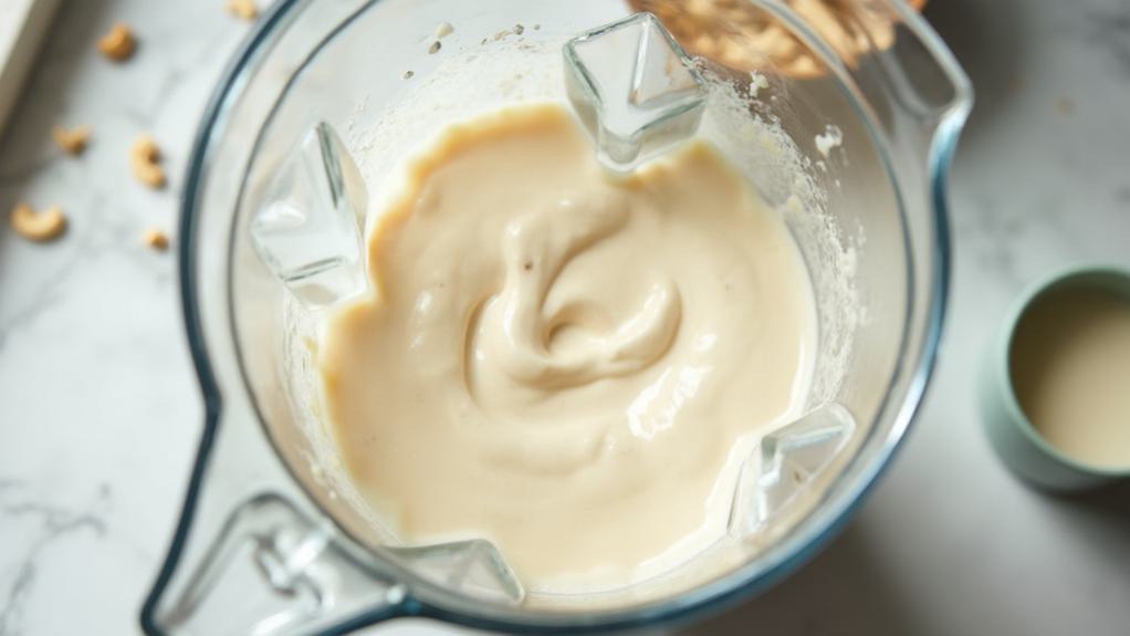 blend cashews until creamy