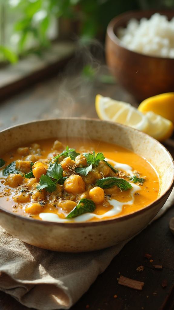 chickpea spinach curry recipe