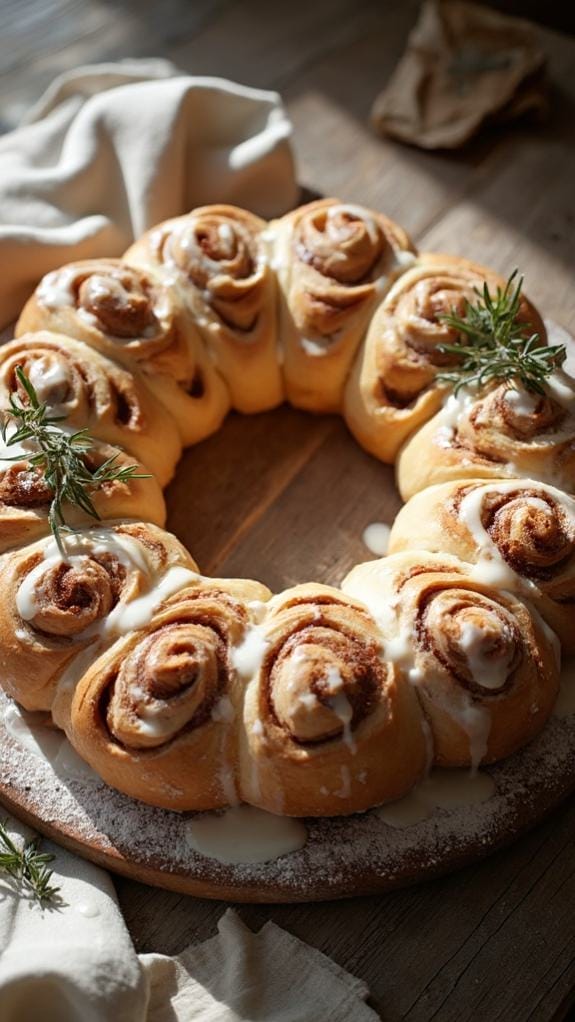 Vegan Cinnamon Roll Wreath