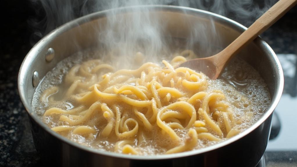 cook pasta to tenderness