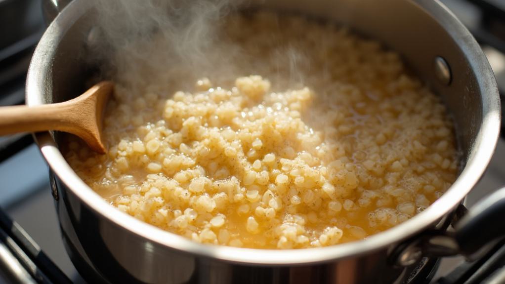 cook quinoa in broth