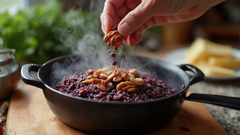 cranberries and pecans added