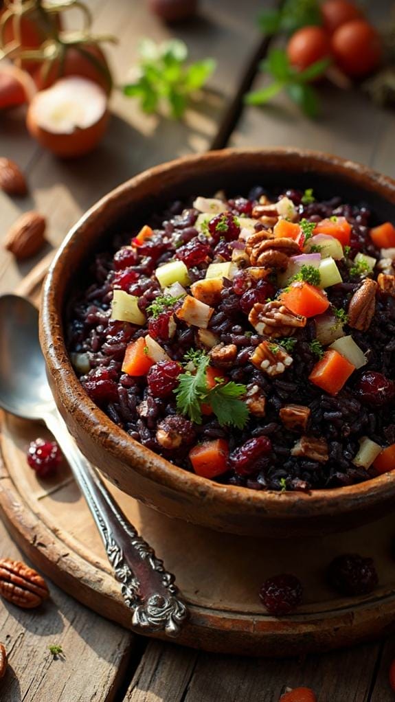 Cranberry and Pecan Wild Rice Pilaf