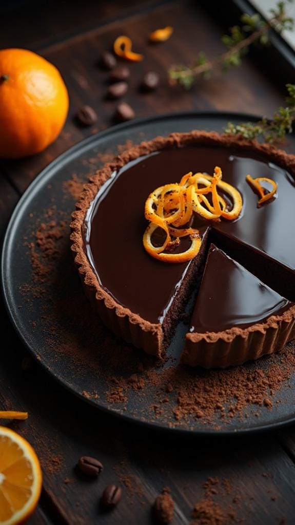 Vegan Chocolate Orange Tart