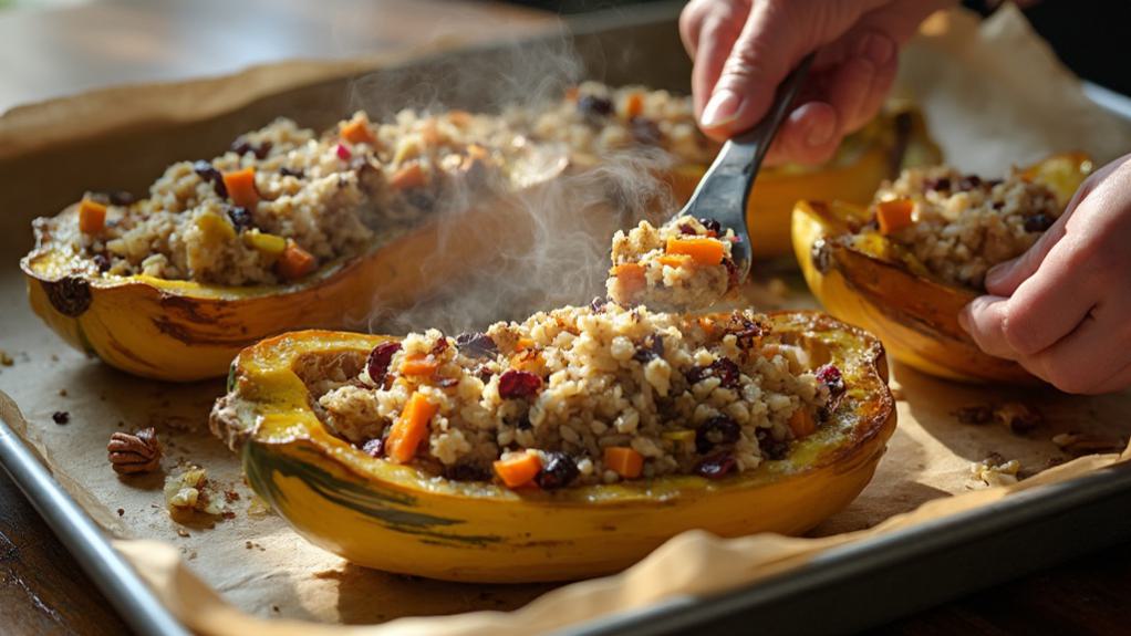 fill and reheat squash