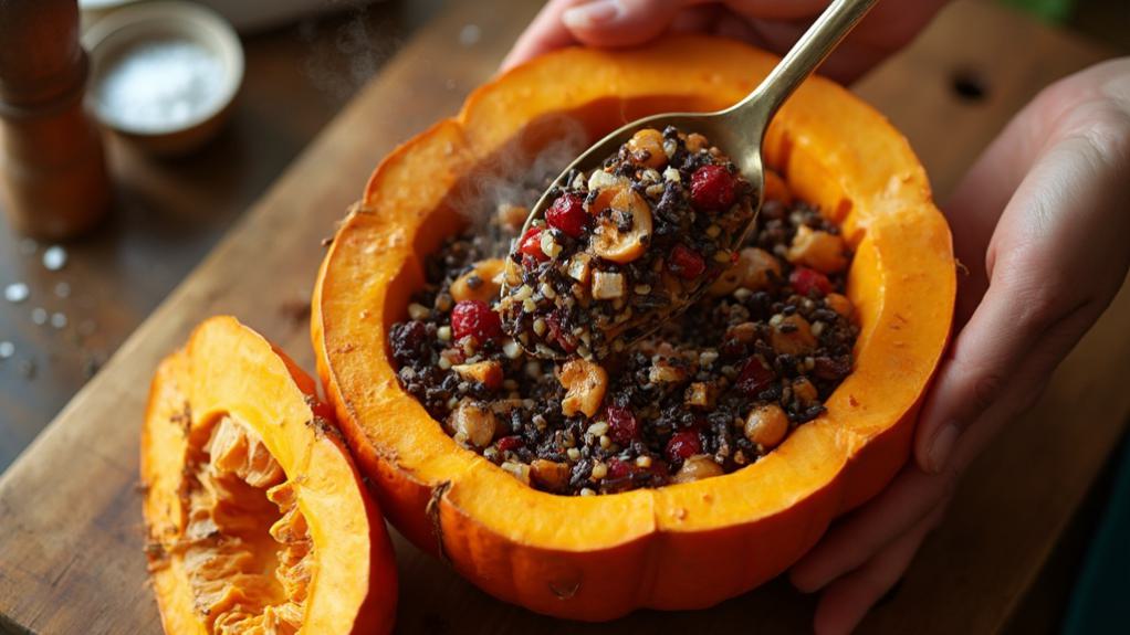 fill and season pumpkin