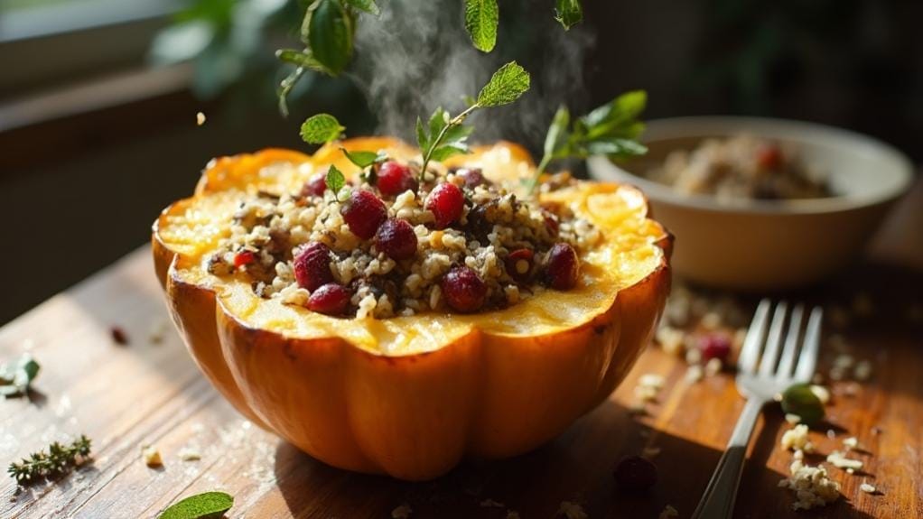 garnish with fresh herbs