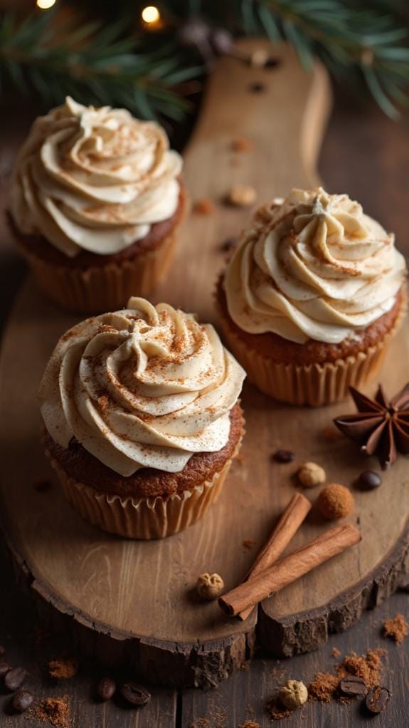 gingerbread flavored coffee cupcakes