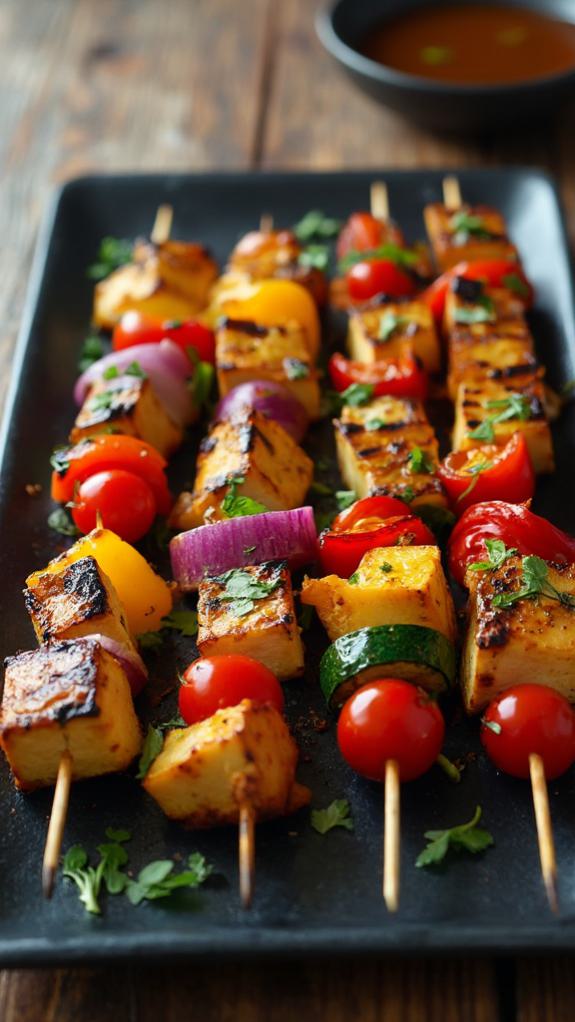 grilled tofu and veggies