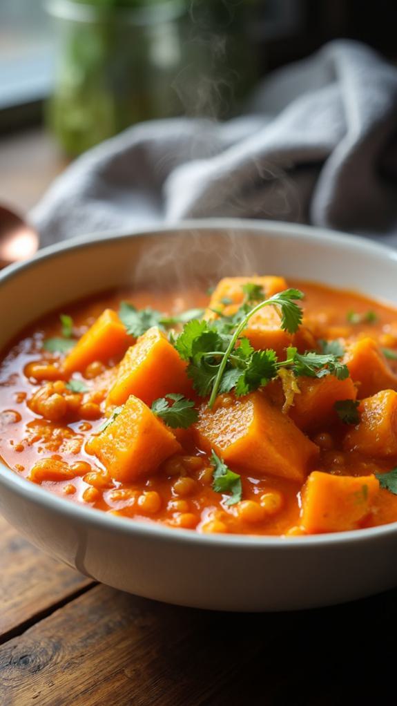 lentil sweet potato dish