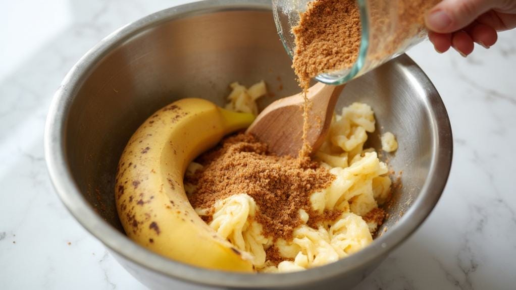 mix bananas with sugar