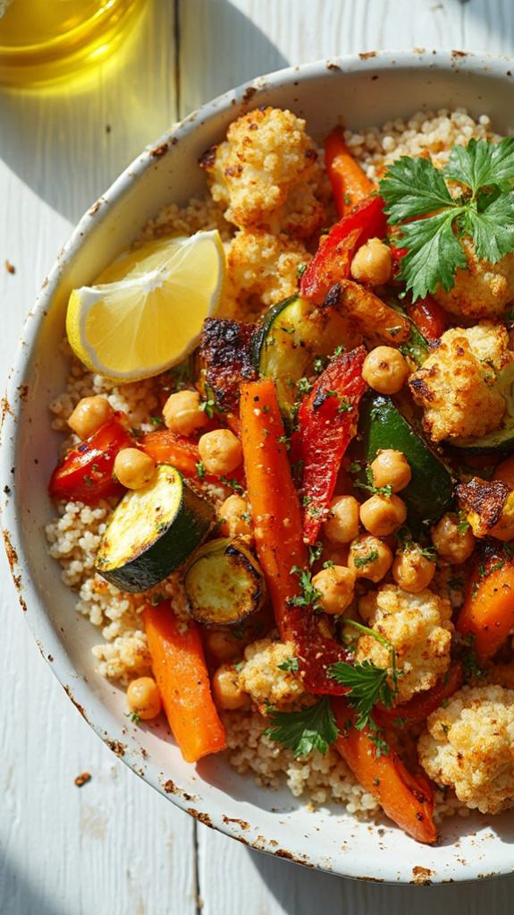 nutritious roasted veggie bowl