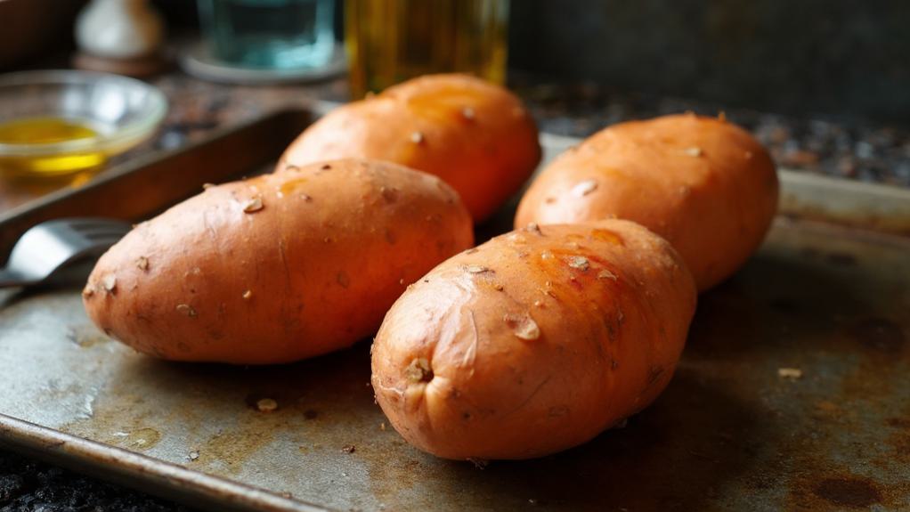 preheat oven prepare potatoes