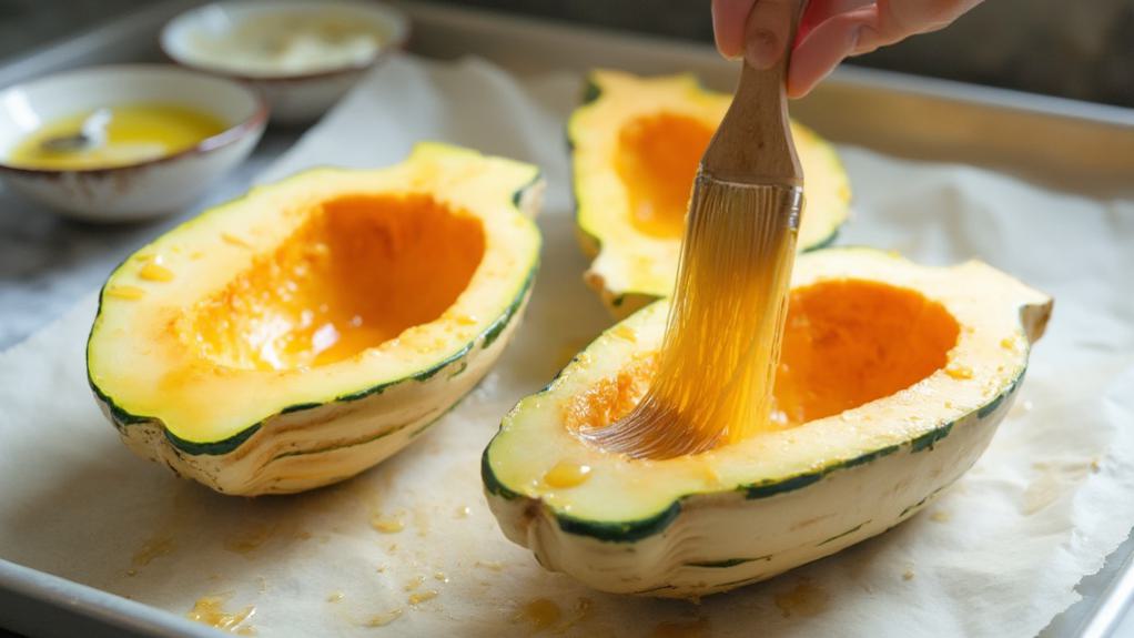 preheat oven prepare squash