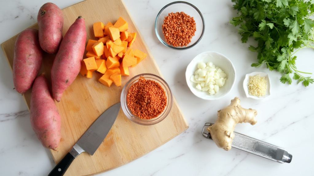 prepare and chop vegetables