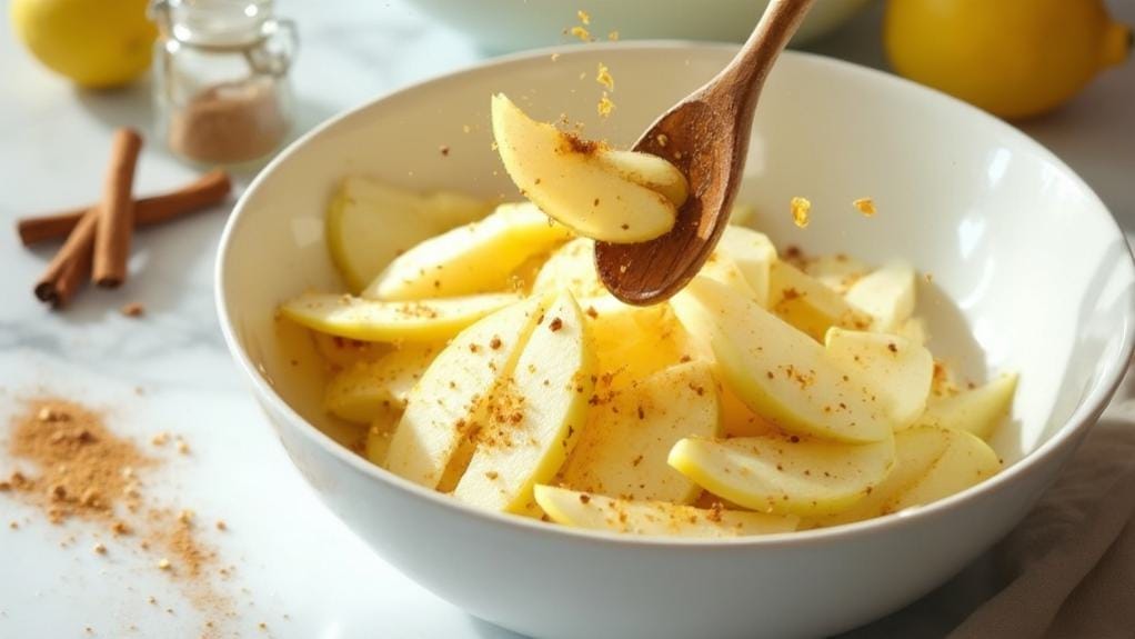 prepare apple mixture carefully