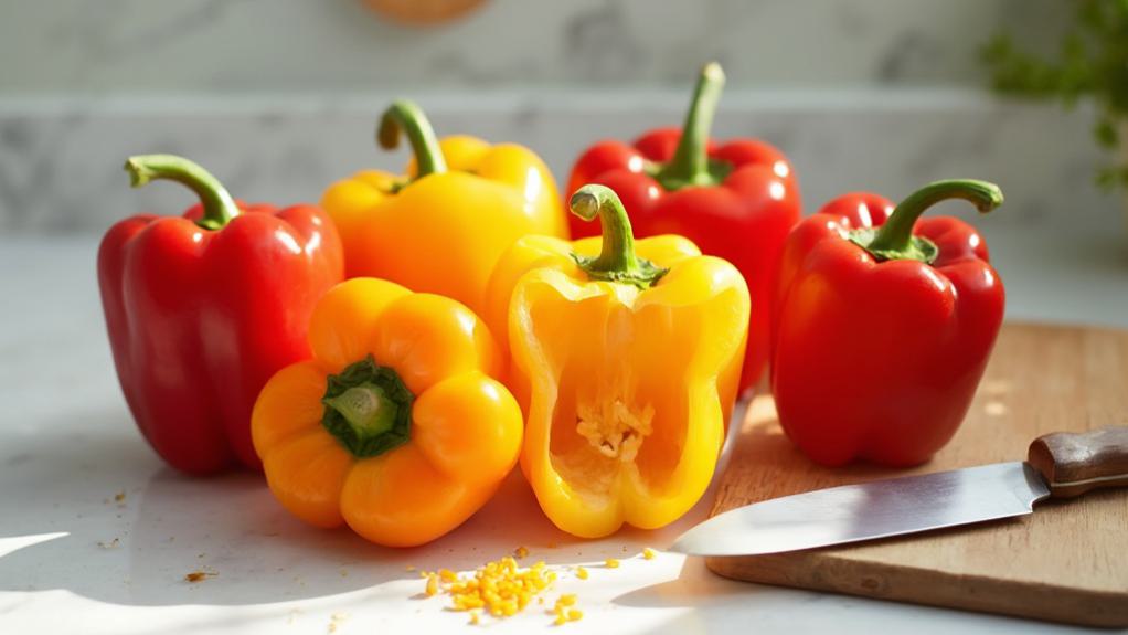 prepare fresh bell peppers