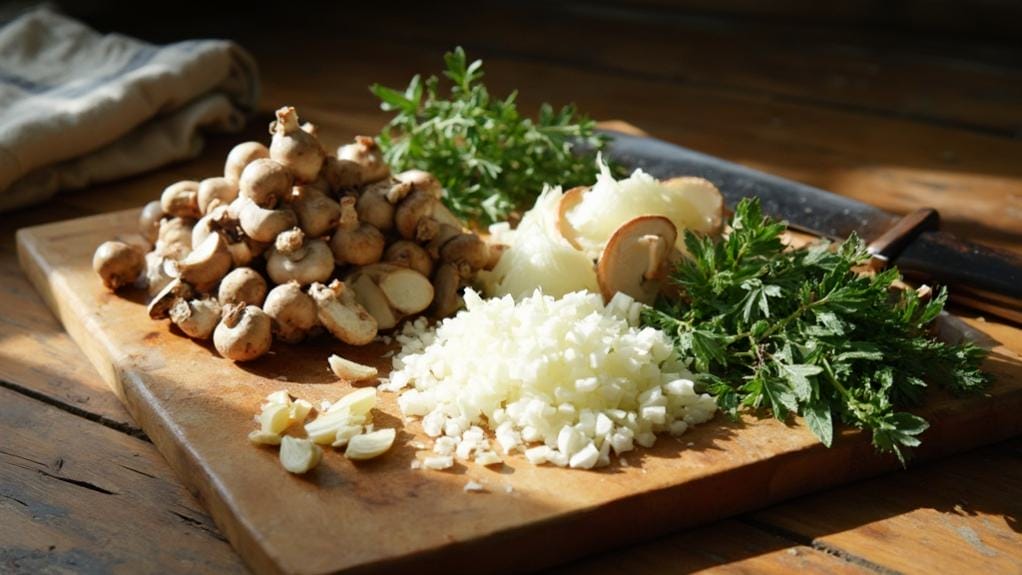 prepare vegetables and herbs