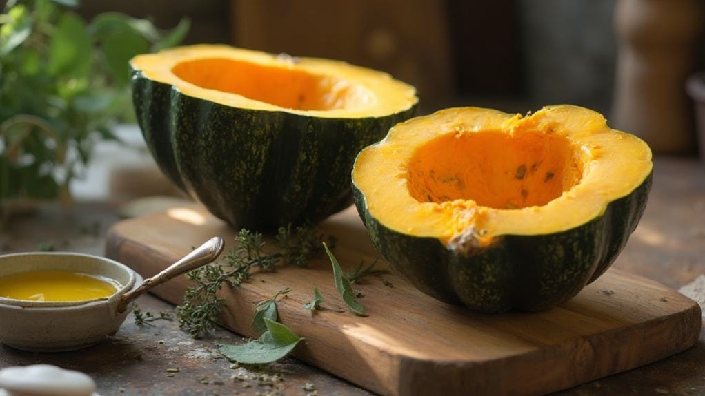 preparing fresh fall squash