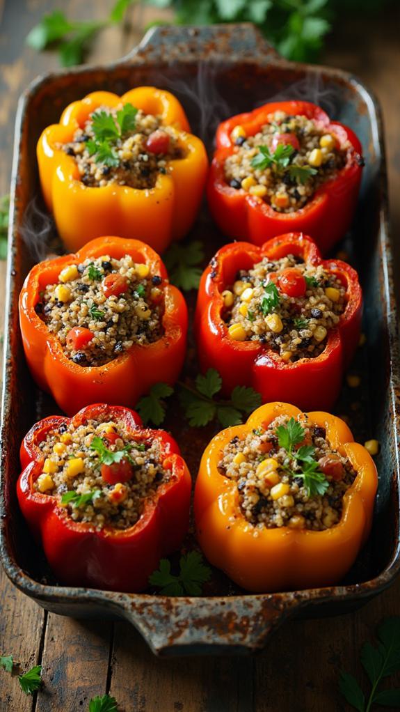 Vegan Stuffed Peppers With Quinoa