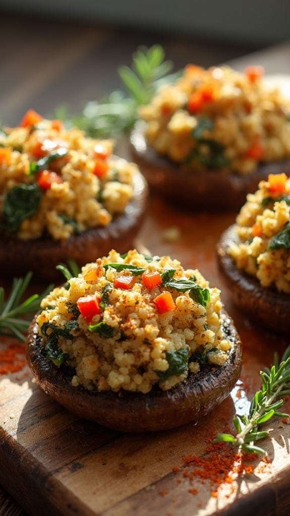 savory stuffed mushroom dish