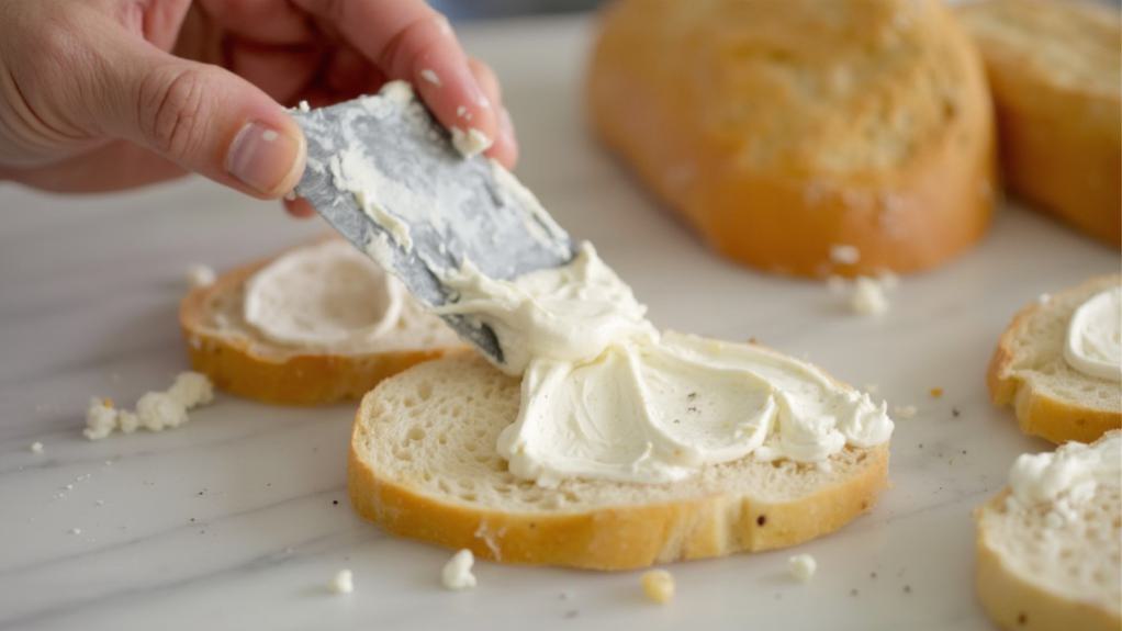 spread softened cream cheese