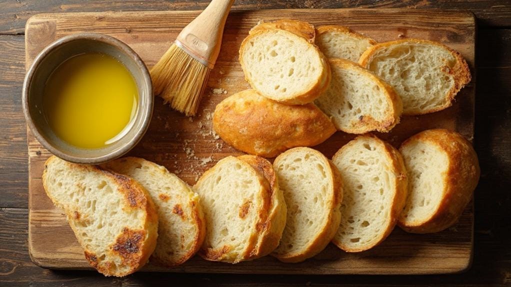 toast and oil baguettes