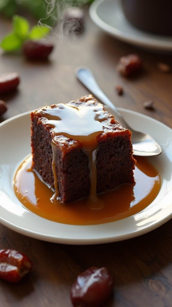 vegan dessert with caramel