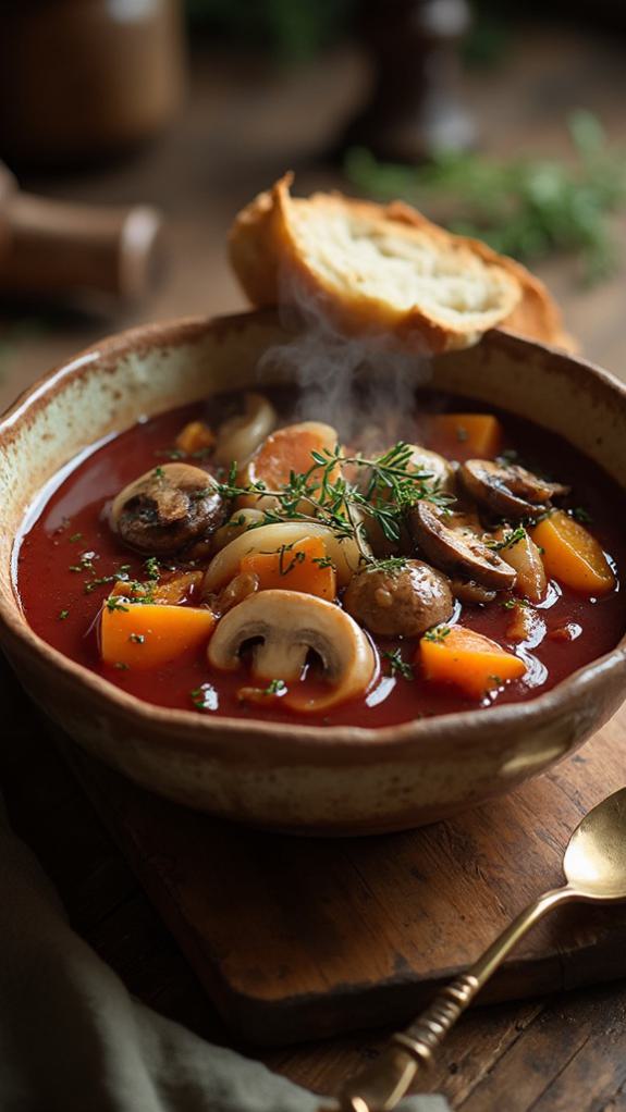 vegan hearty mushroom stew