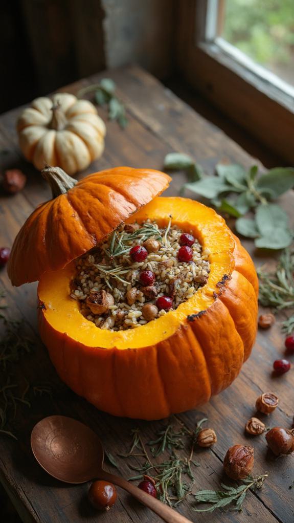 Vegan Stuffed Pumpkin