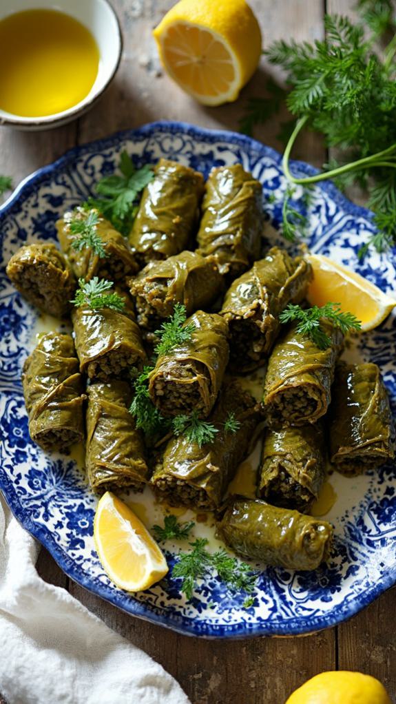 vegan stuffed grape leaves