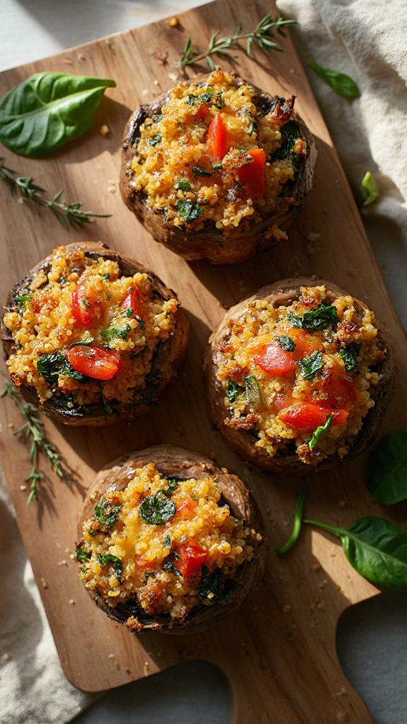 Vegan Stuffed Portobello Mushrooms