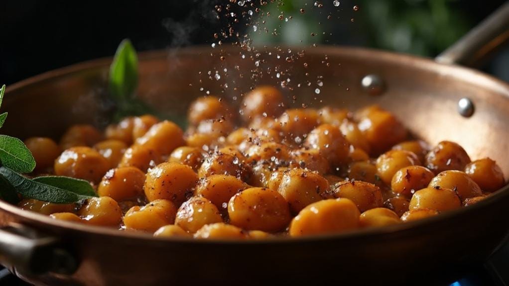 warm seasoned chestnuts preparation