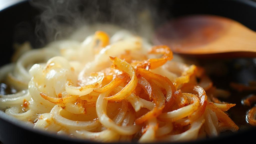 caramelize onions until golden