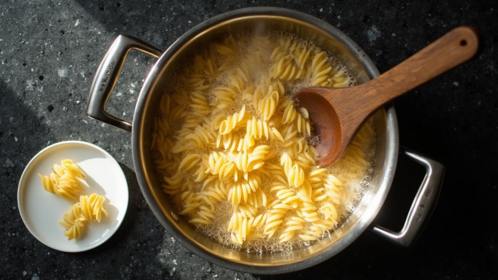 cook pasta to tenderness