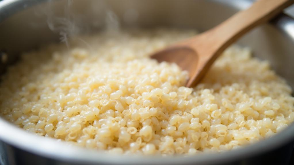 cook quinoa until fluffy