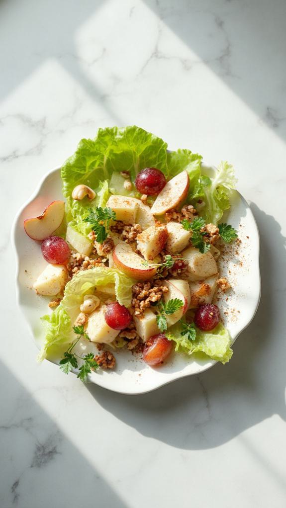 Creamy Vegan Waldorf Salad With Cinnamon-Dusted Apples