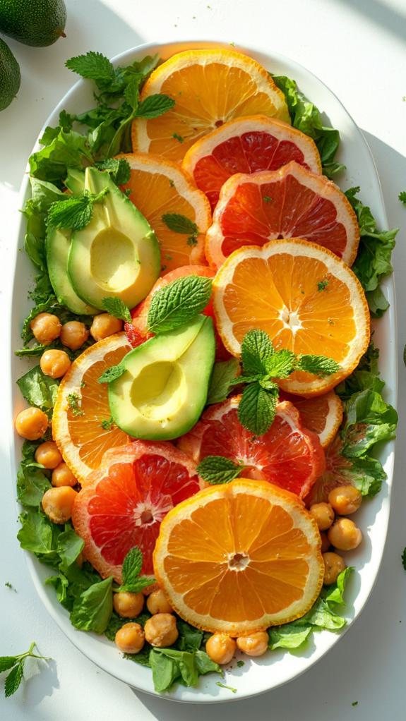 Zesty Citrus & Avocado Salad With Crispy Chickpeas