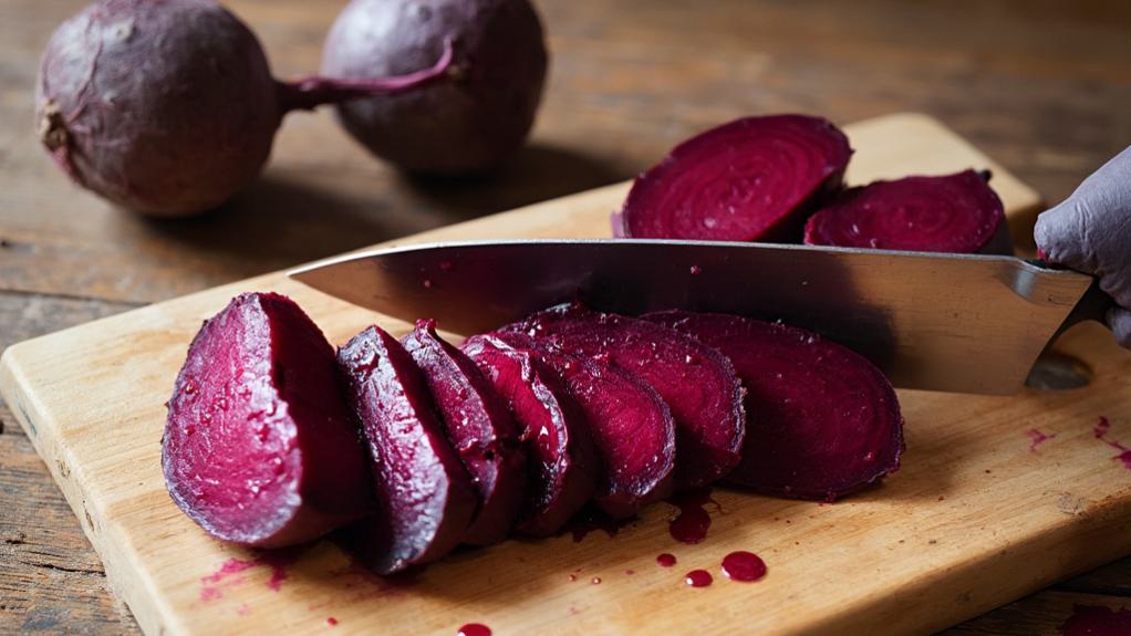 cut beets into wedges