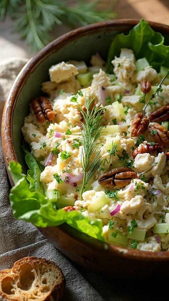 herb infused vegan chicken salad