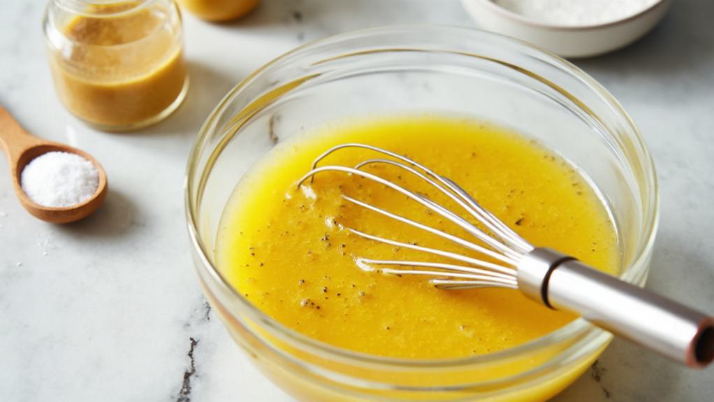 prepare tangy mustard dressing