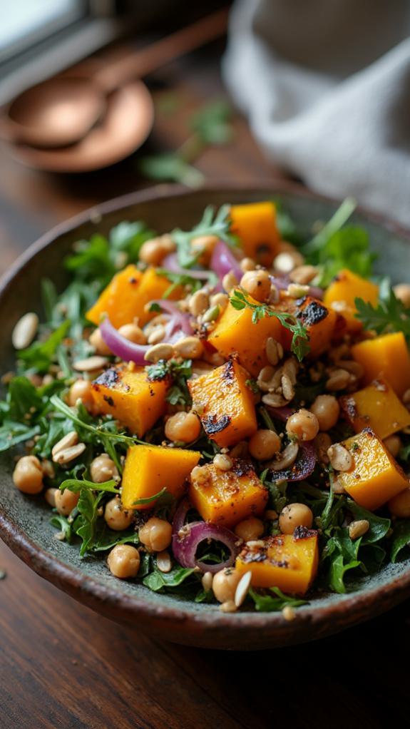 Cozy Roasted Butternut Squash & Chickpea Winter Salad