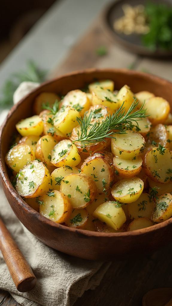 Warm German-Style Potato Salad (100% Vegan)